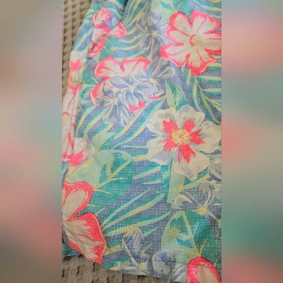 VINEYARD VINES 7" Printed Chappy Trunks Floral Tide Blue/pink Multi. Size Small - Picture 9 of 9